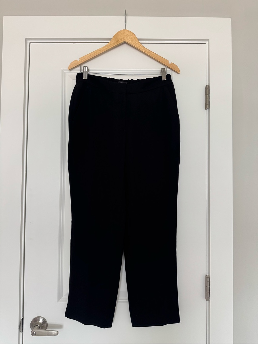 J. Crew Black Elastic-Waist Trousers
